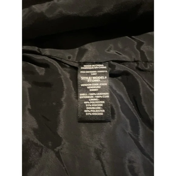 Ella Moss 100% Suede Chevron Jacket Black Blue Patchwork Moto Style Women's Sz 4 - Picture 5 of 5